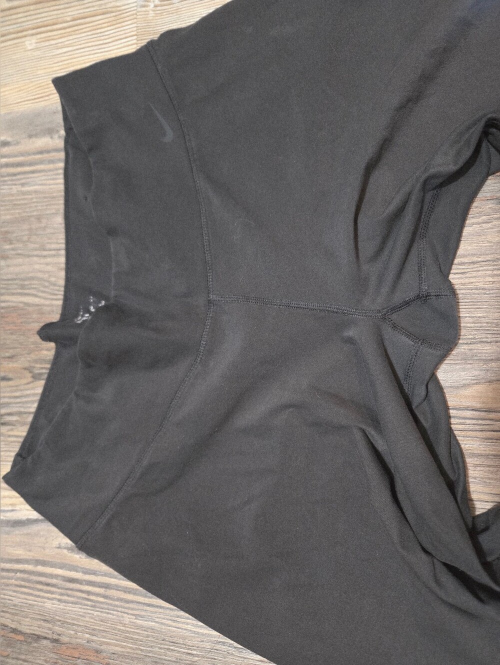 Nike. Black Wide-Leg Crop Yoga Pants - Picture 5 of 9